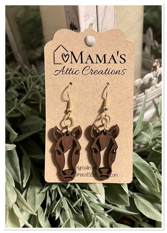 Wood Dangle Earrings