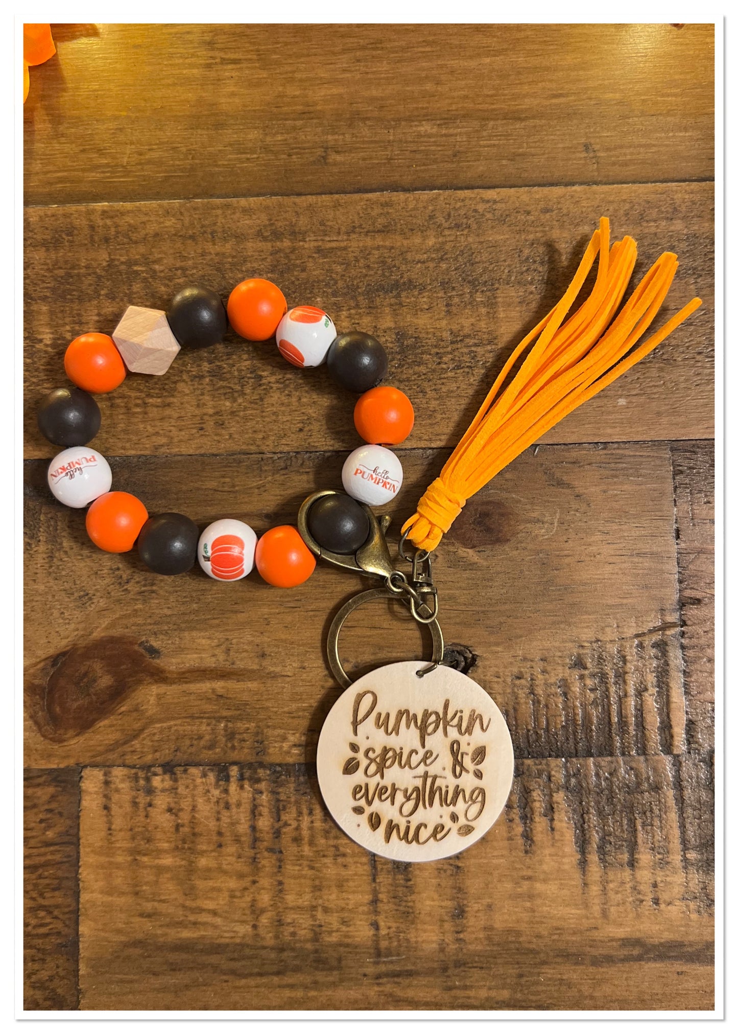 Fall Wristlets Wood Beads