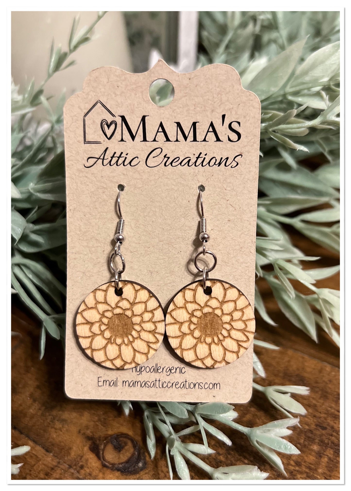 Wood Dangle Earrings