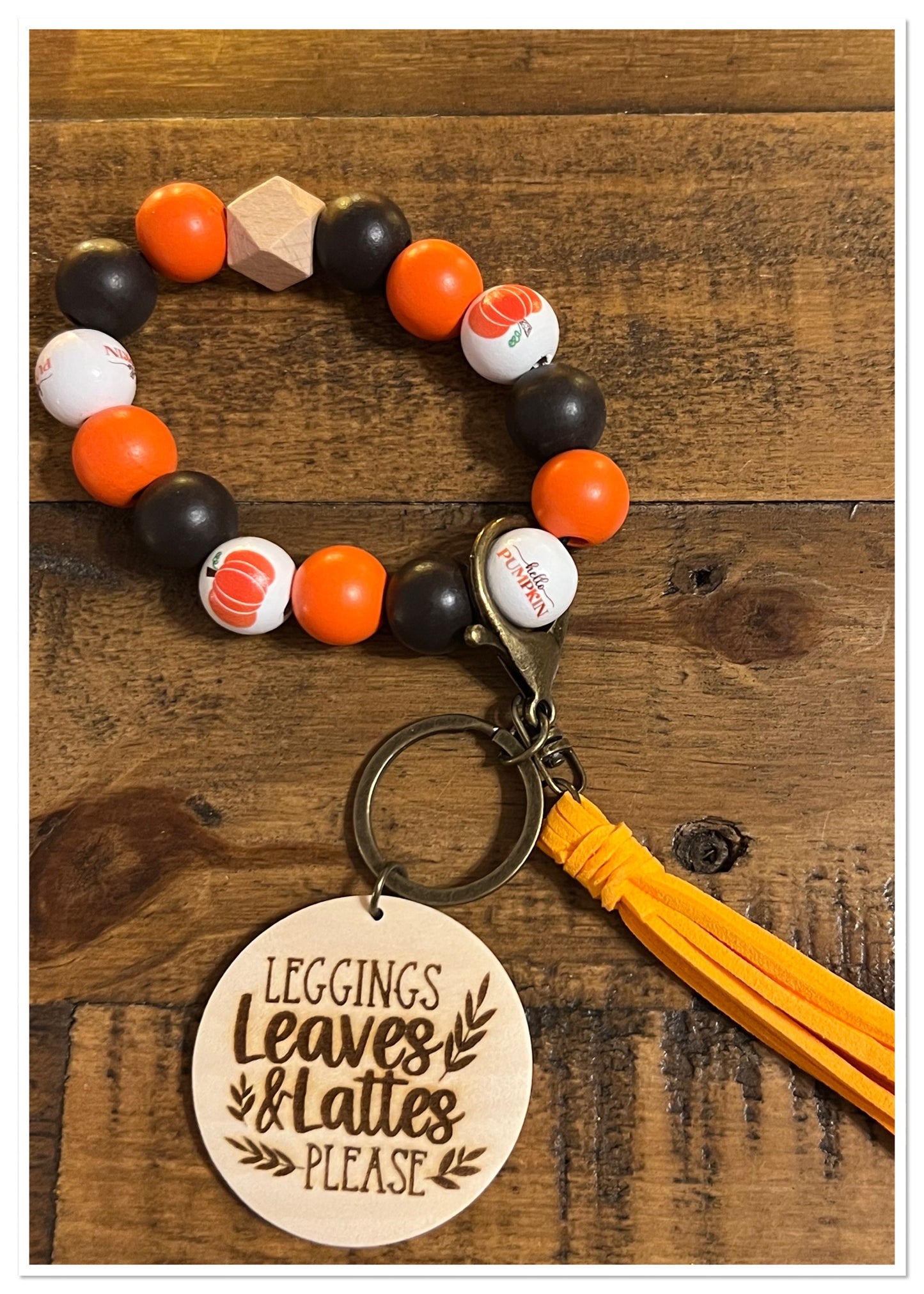 Fall Wristlets Wood Beads