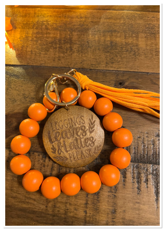 Fall Wristlets Wood Beads