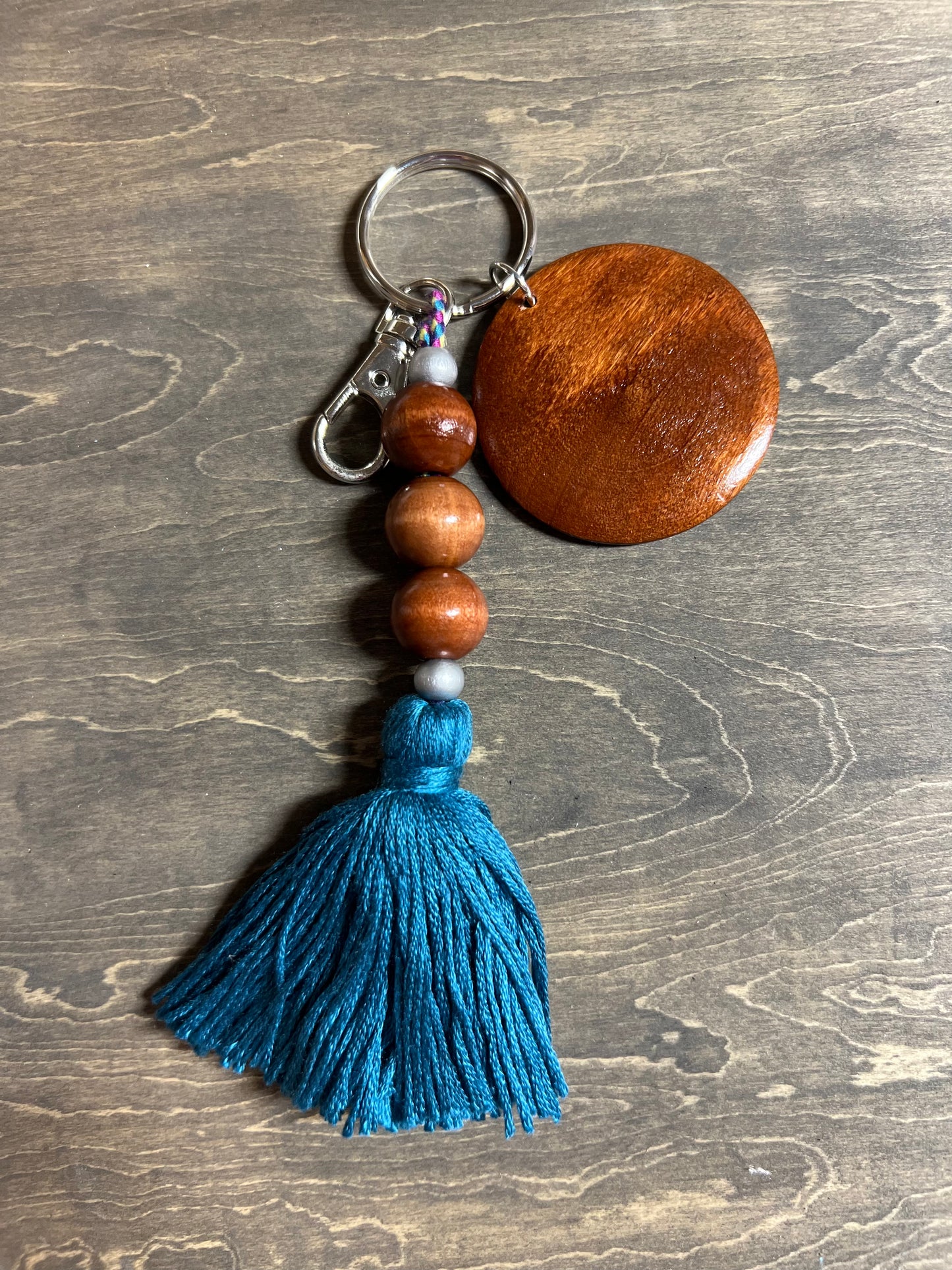 Wooden Beads Tassel Keychain